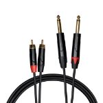 Cascha kabel 2x Cinch (moški) na 2x 6,3 mm (1/4”) jack, mono (moški) 3m