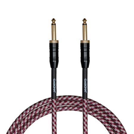Cascha kitarski kabel Professional Line Guitar Cable, Straight, Tweed Red, 3m