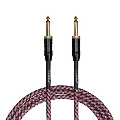Cascha kitarski kabel Professional Line Guitar Cable, Straight, Tweed Red, 9m