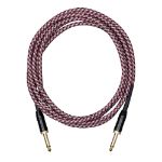 Cascha kitarski kabel Professional Line Guitar Cable, Straight, Tweed Red, 9m