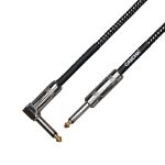Cascha kitarski kabel Standard Line Guitar Cable, Angled, Black Tweed, 9m