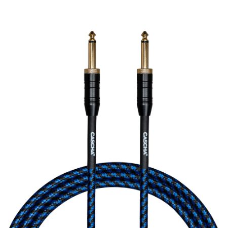 Cascha kitarski kabel Professional Line Guitar Cable, Straight, Tweed Blue 9m