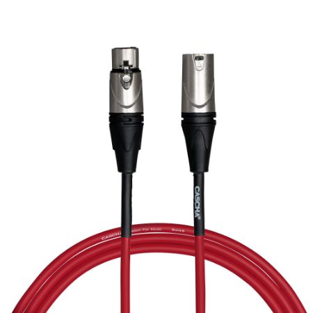 Cascha mikrofonski kabel Advanced Line Microphone Cable, Red, 3m