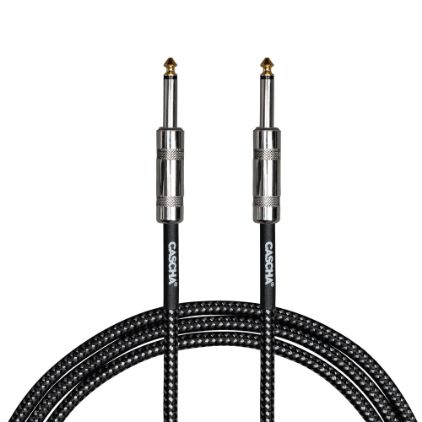 Cascha kitarski kabel Standard Line Guitar Cable, Straight, Black Tweed, 9m